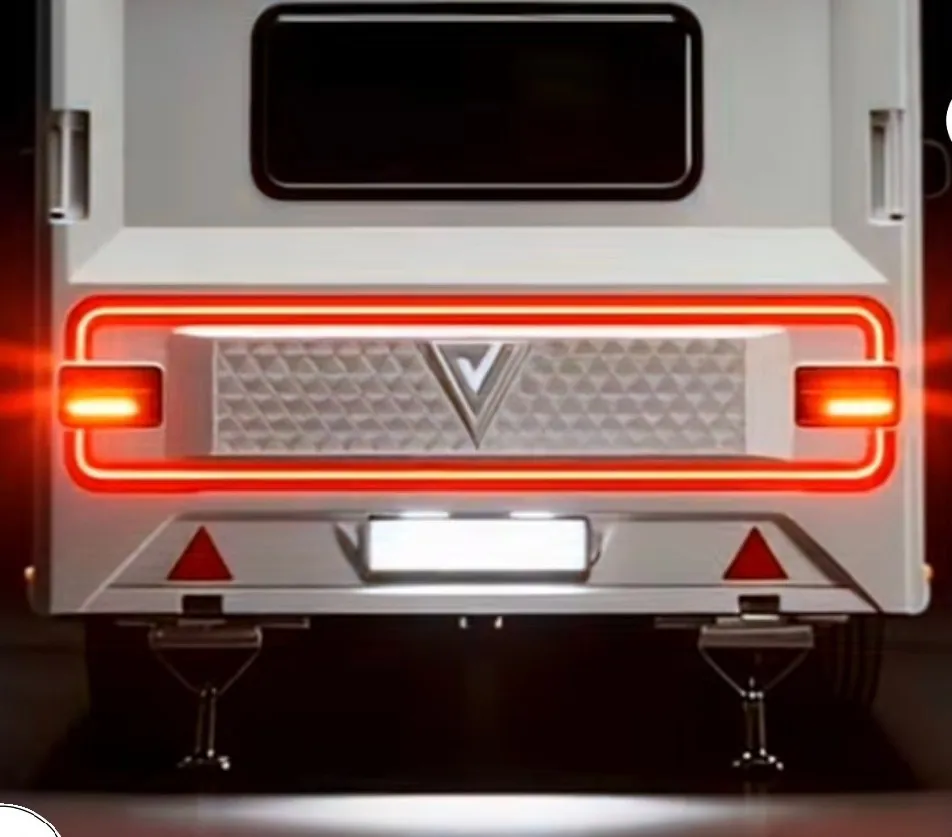 Trasera de la VDK V400L con la luz LED encendida